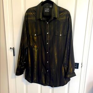 Roper black & gold western shirt